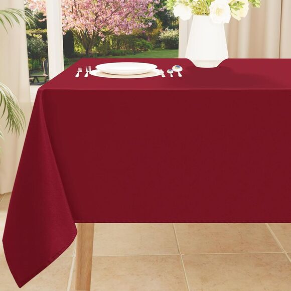 Smiry Rectangle Table Cloth 60x102 Wine Red (3747) NEW‎ - Picture 1 of 8